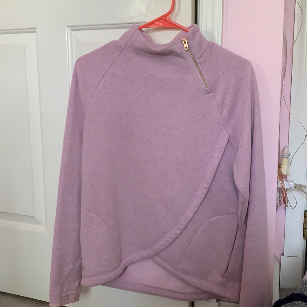 purple sweater